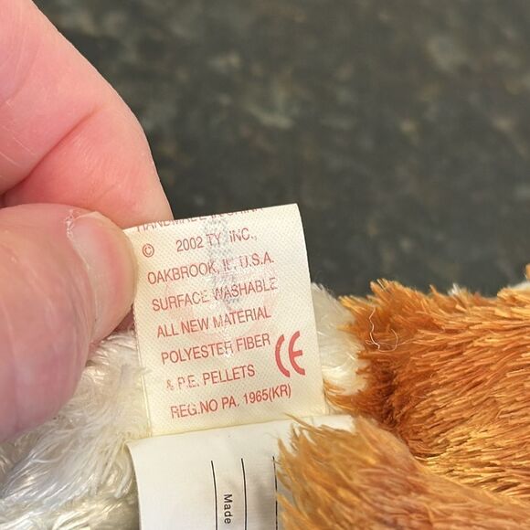 Ty Beanie Baby Sampson St Bernard dog. Size 8”. With Ear Tag. Puppy - Picture 7 of 9